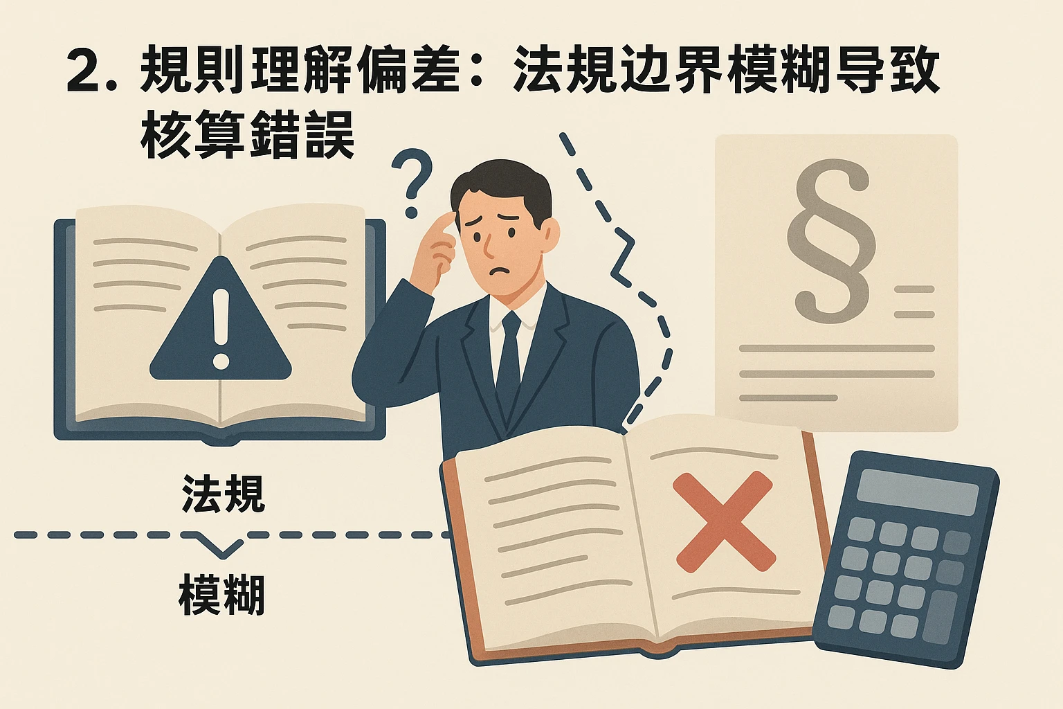 2. 规则理解偏差：法规边界模糊导致核算错误