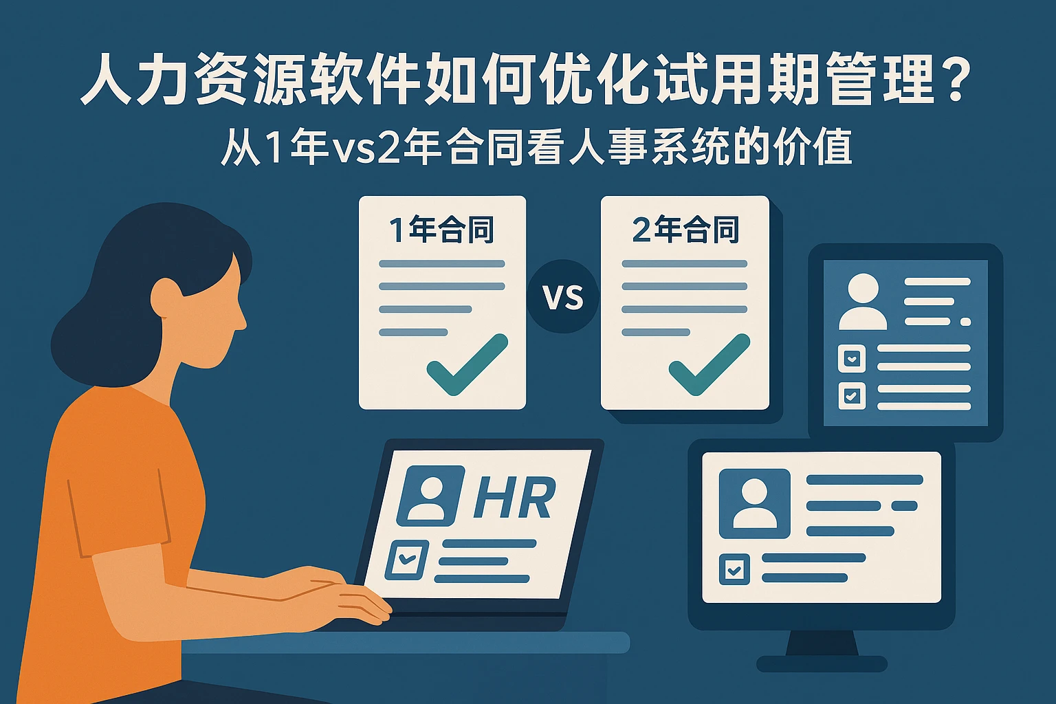 人力资源软件如何优化试用期管理？从1年vs2年合同看人事系统的价值