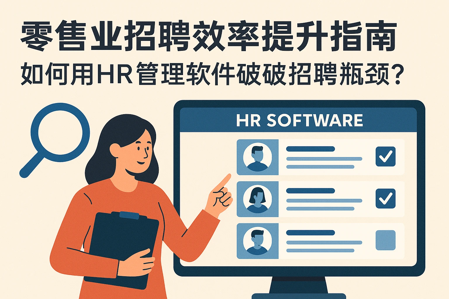 零售业招聘效率提升指南：如何用HR管理软件破解招聘瓶颈？