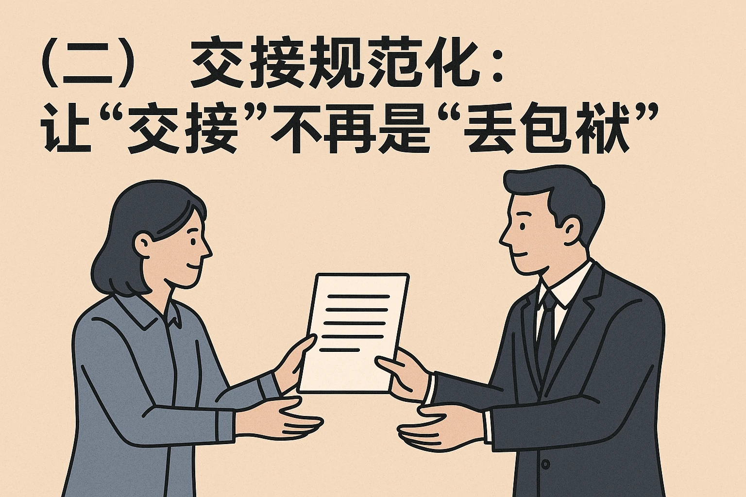 （二）交接规范化：让“交接”不再是“丢包袱”