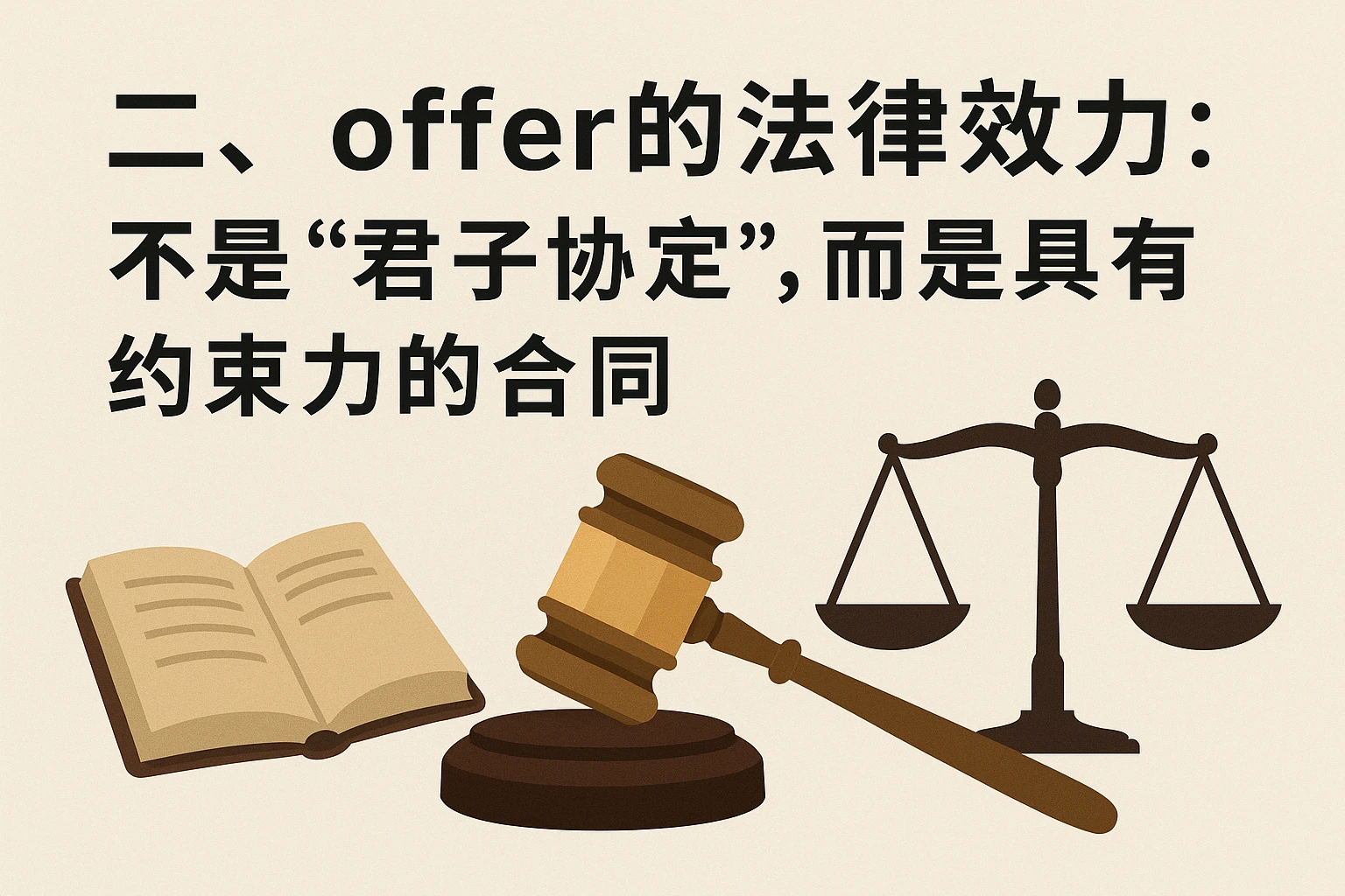 二、offer的法律效力：不是“君子协定”，而是具有约束力的合同