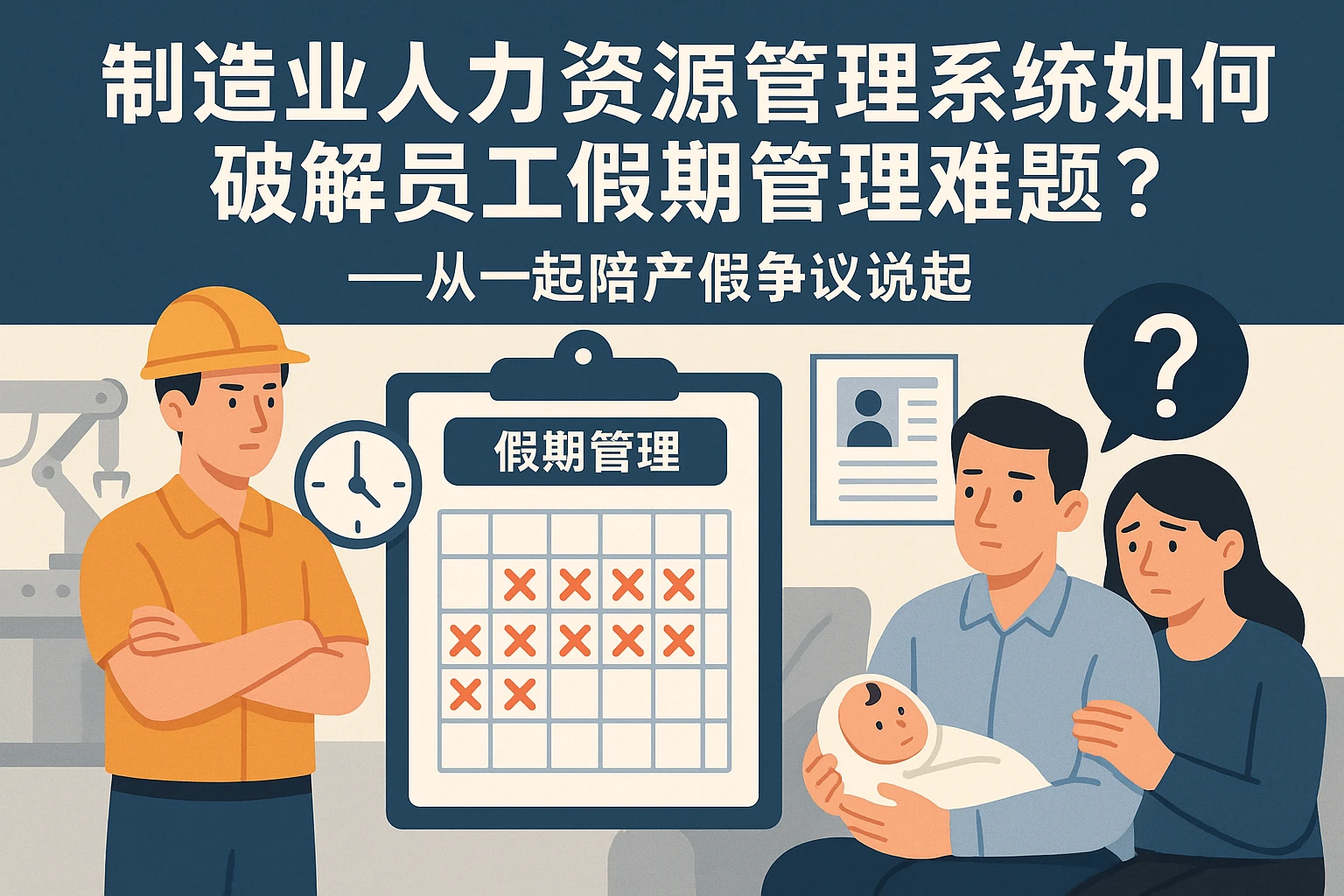 制造业人力资源管理系统如何破解员工假期管理难题？——从一起陪产假争议说起