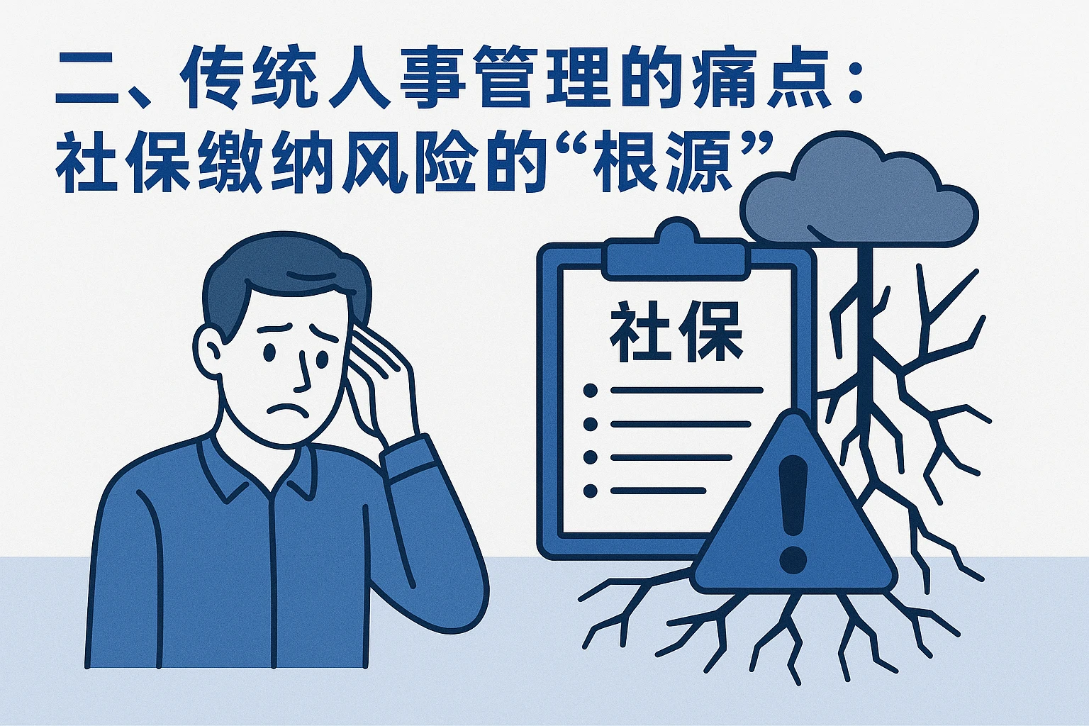 二、传统人事管理的痛点：社保缴纳风险的“根源”