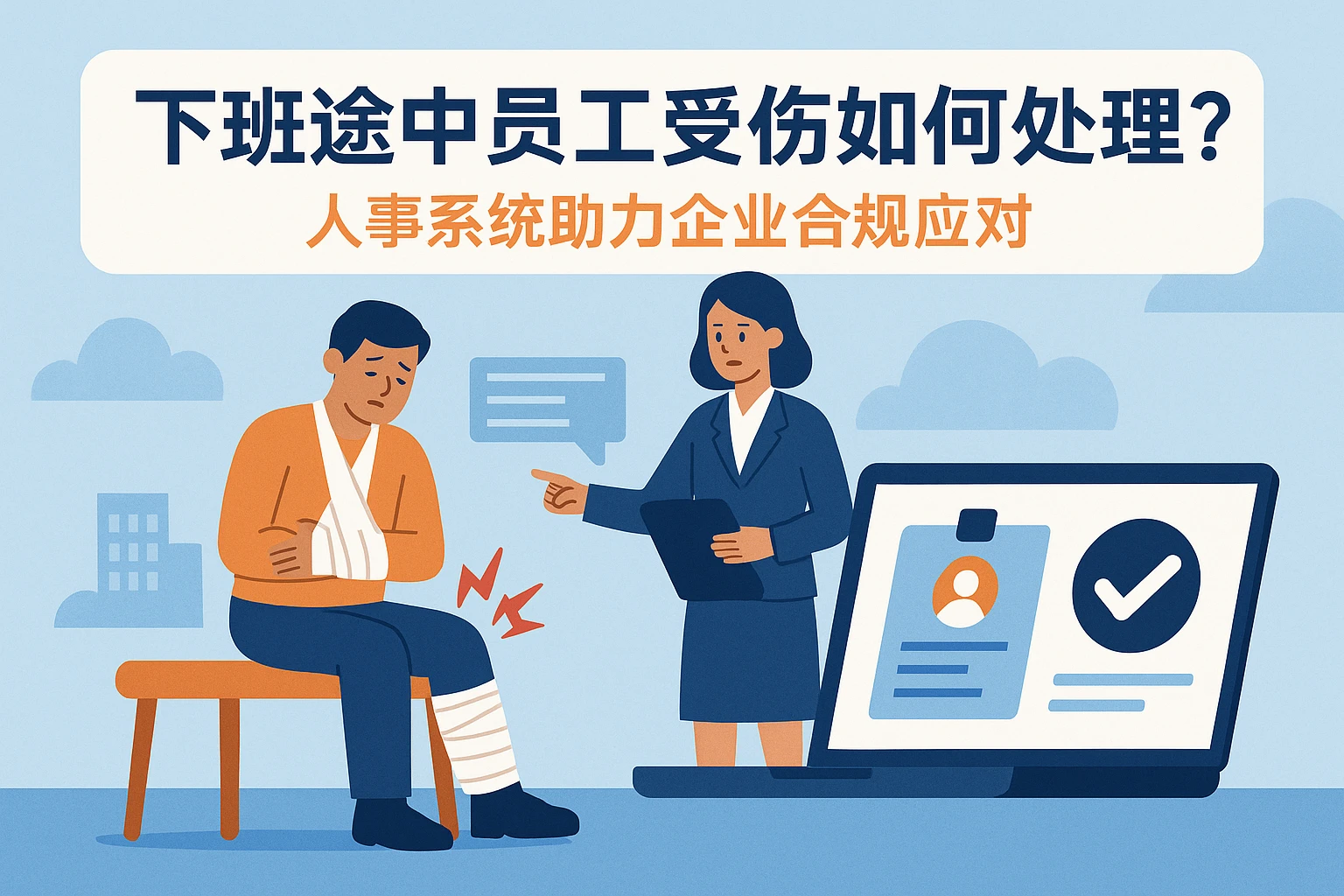 下班途中员工受伤如何处理？人事系统助力企业合规应对