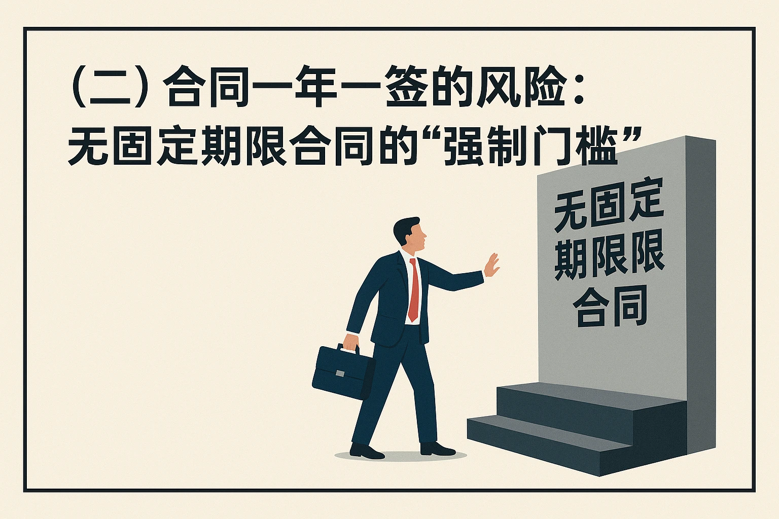 （二）合同一年一签的风险：无固定期限合同的“强制门槛”