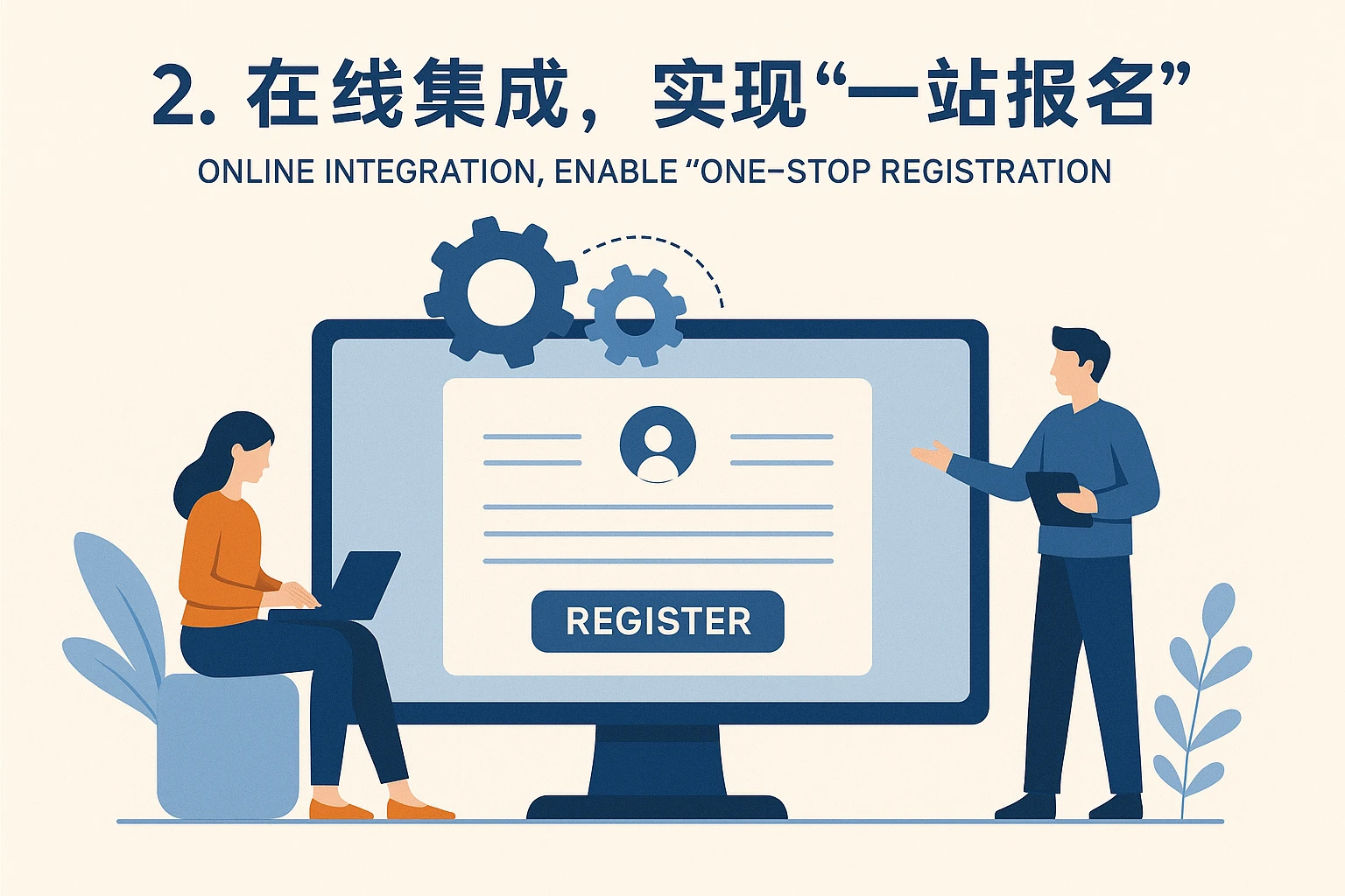 2. 在线集成，实现“一站报名”