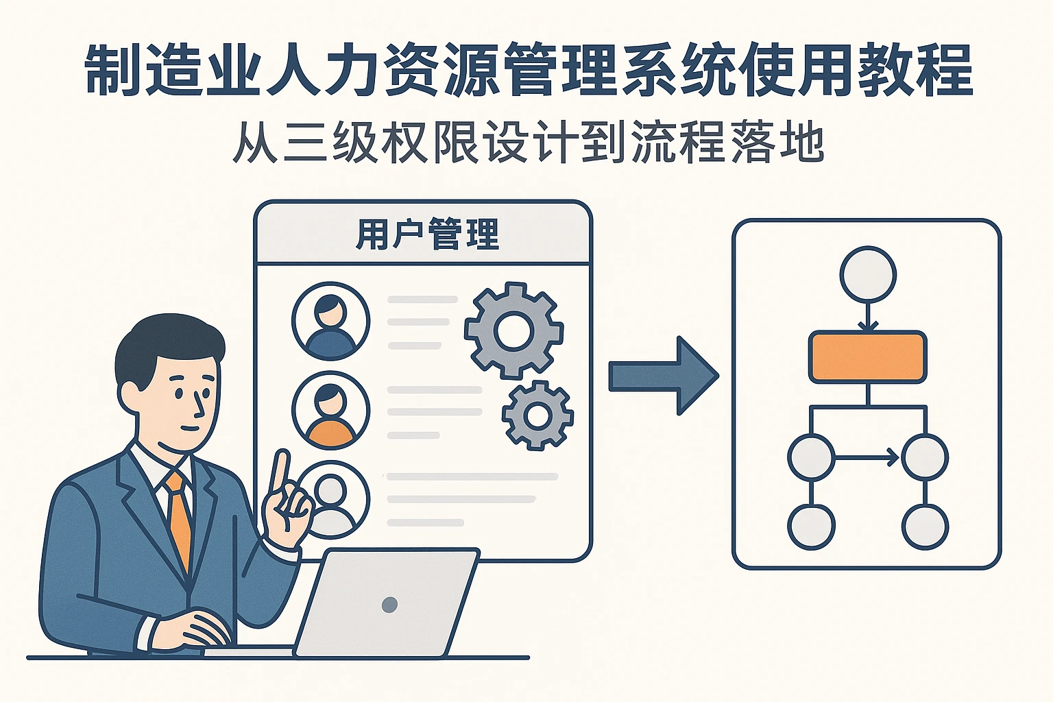 制造业人力资源管理系统使用教程：从三级权限设计到流程落地