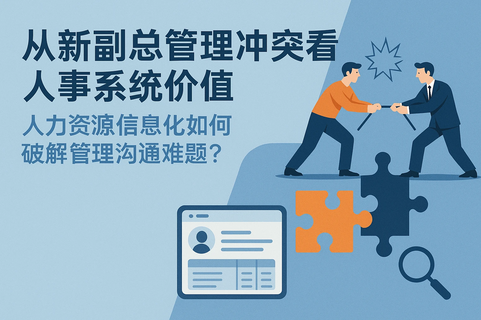 从新副总管理冲突看人事系统价值：人力资源信息化如何破解管理沟通难题？