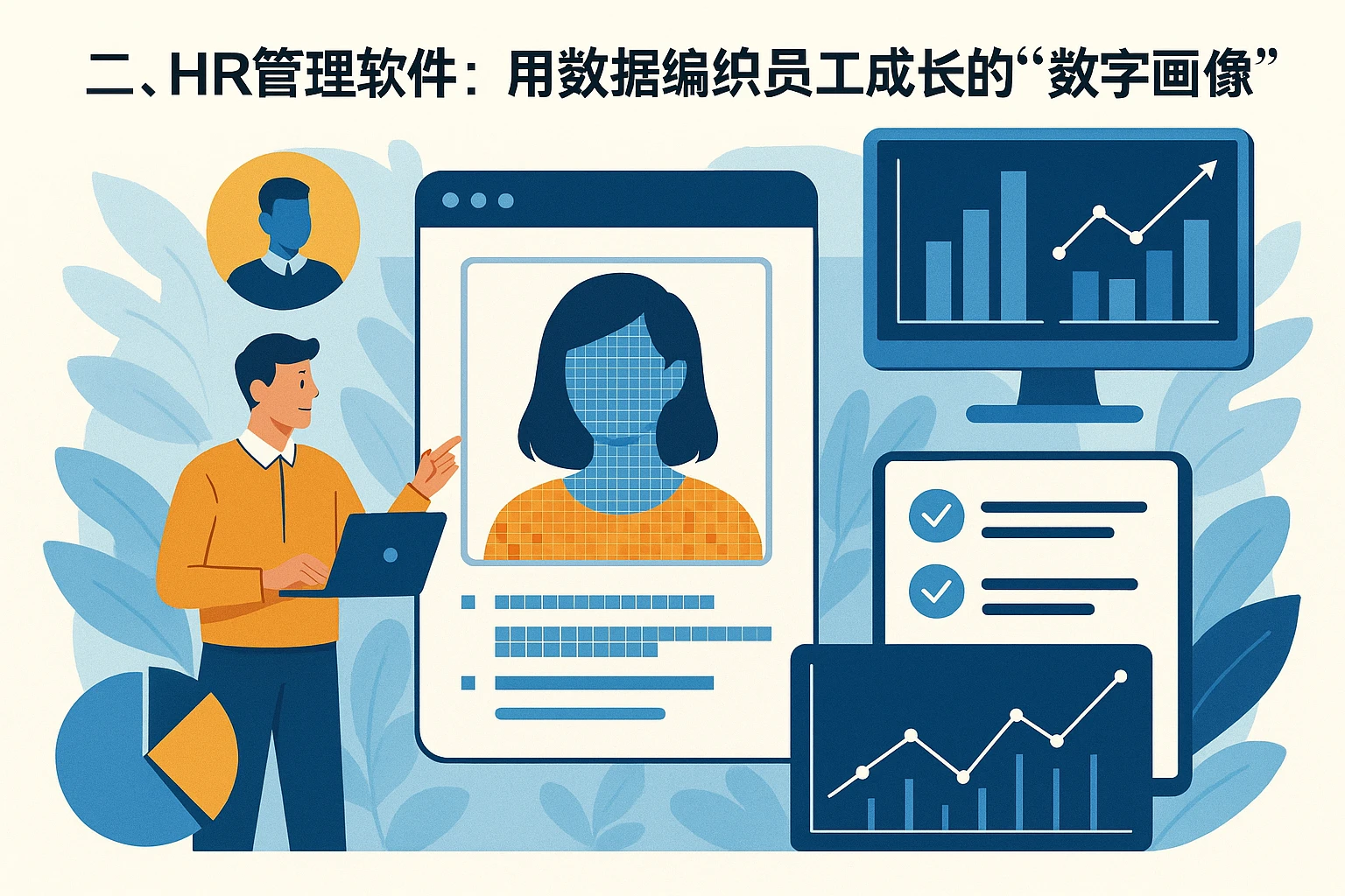 二、HR管理软件：用数据编织员工成长的“数字画像”