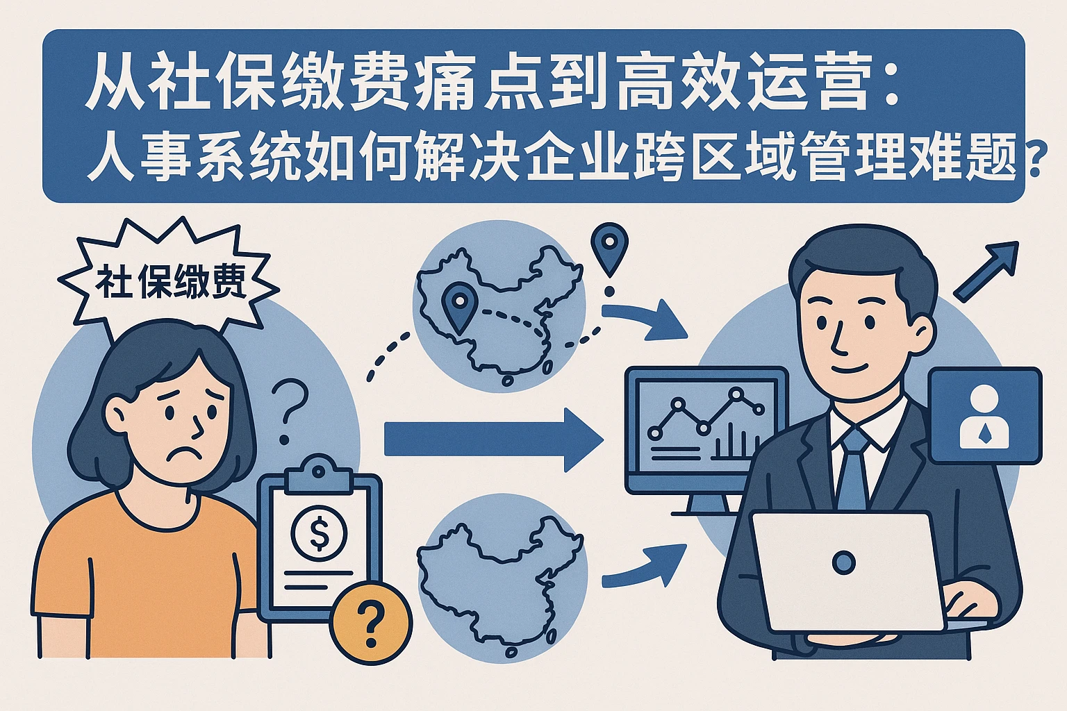 从社保缴费痛点到高效运营：人事系统如何解决企业跨区域管理难题？
