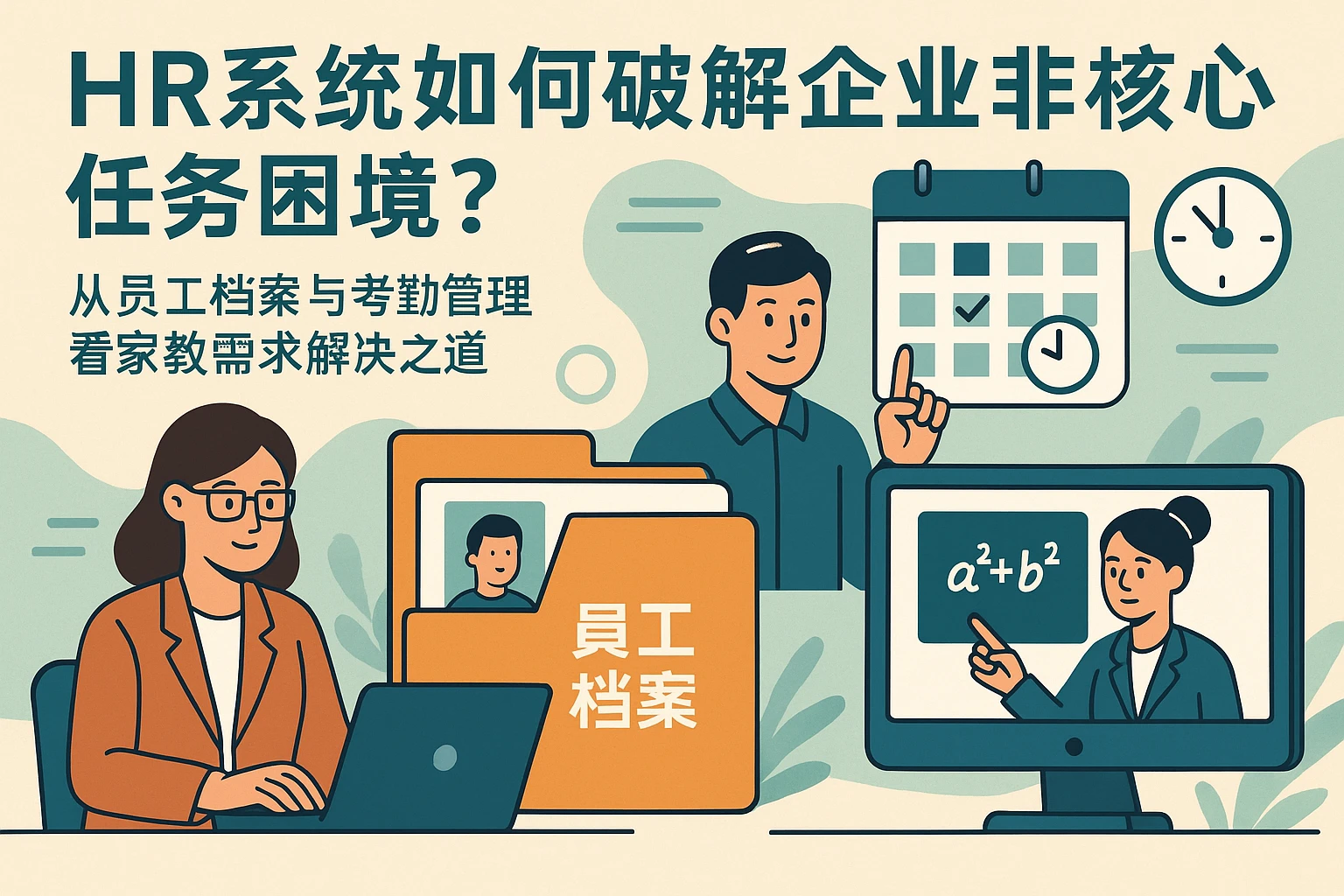 HR系统如何破解企业非核心任务困境？从员工档案与考勤管理看家教需求解决之道