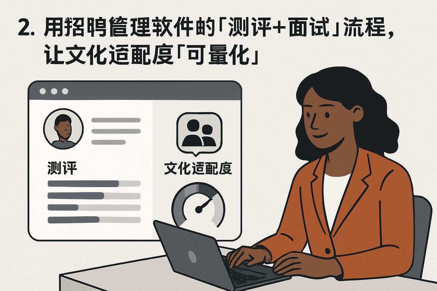 2. 用招聘管理软件的“测评+面试”流程，让文化适配度“可量化”