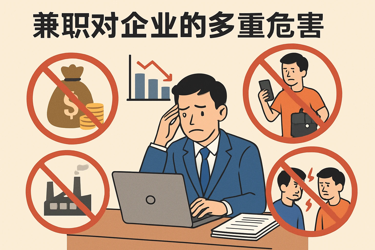 1.2 兼职对企业的多重危害