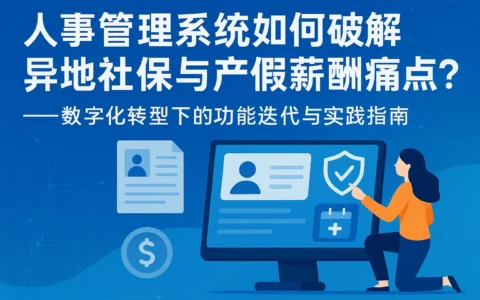 人事管理系统如何破解异地社保与产假薪酬痛点？——数字化转型下的功能迭代与实践指南