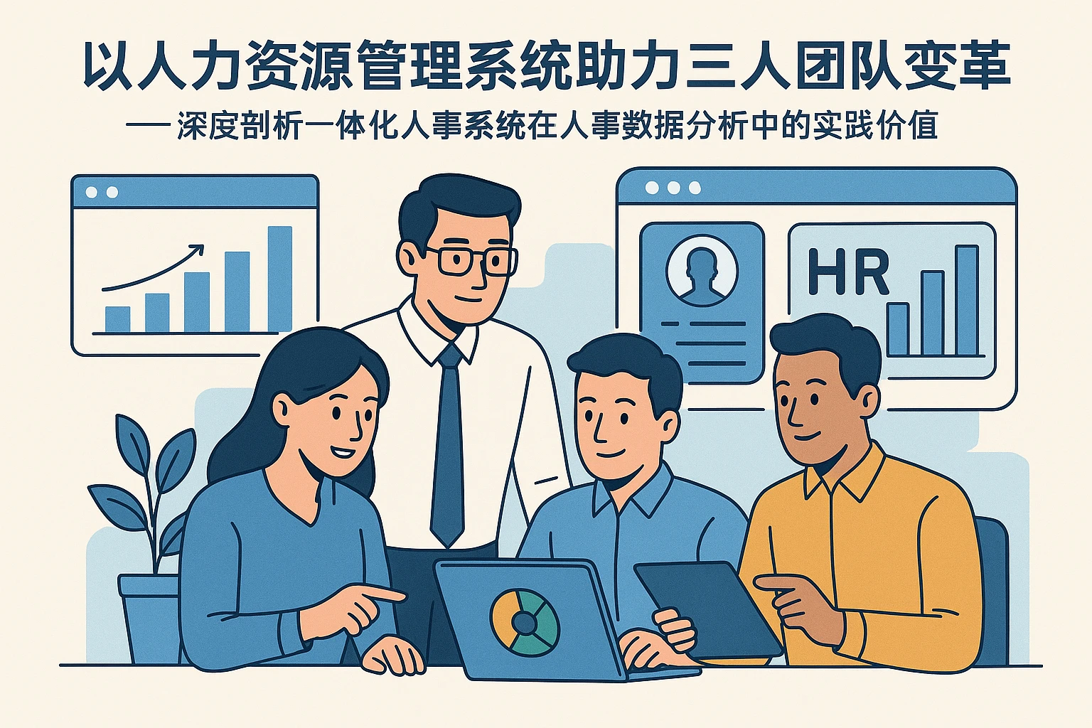 以人力资源管理系统助力三人团队变革——深度剖析一体化人事系统在人事数据分析中的实践价值