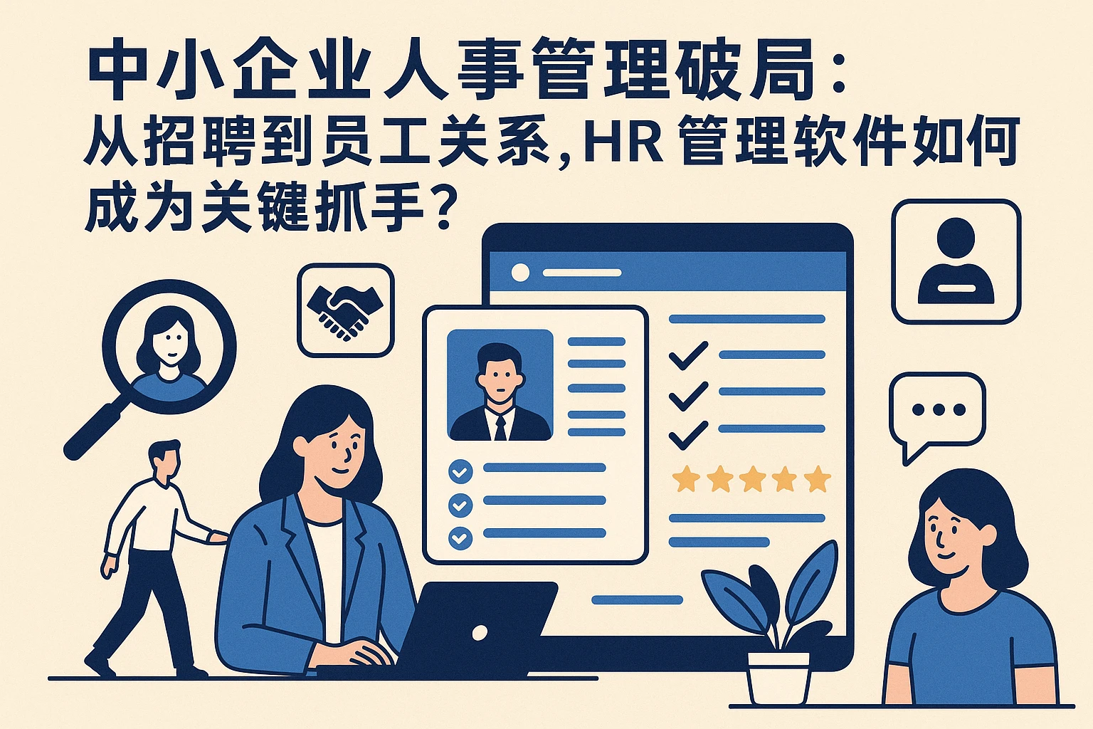 中小企业人事管理破局：从招聘到员工关系，HR管理软件如何成为关键抓手？