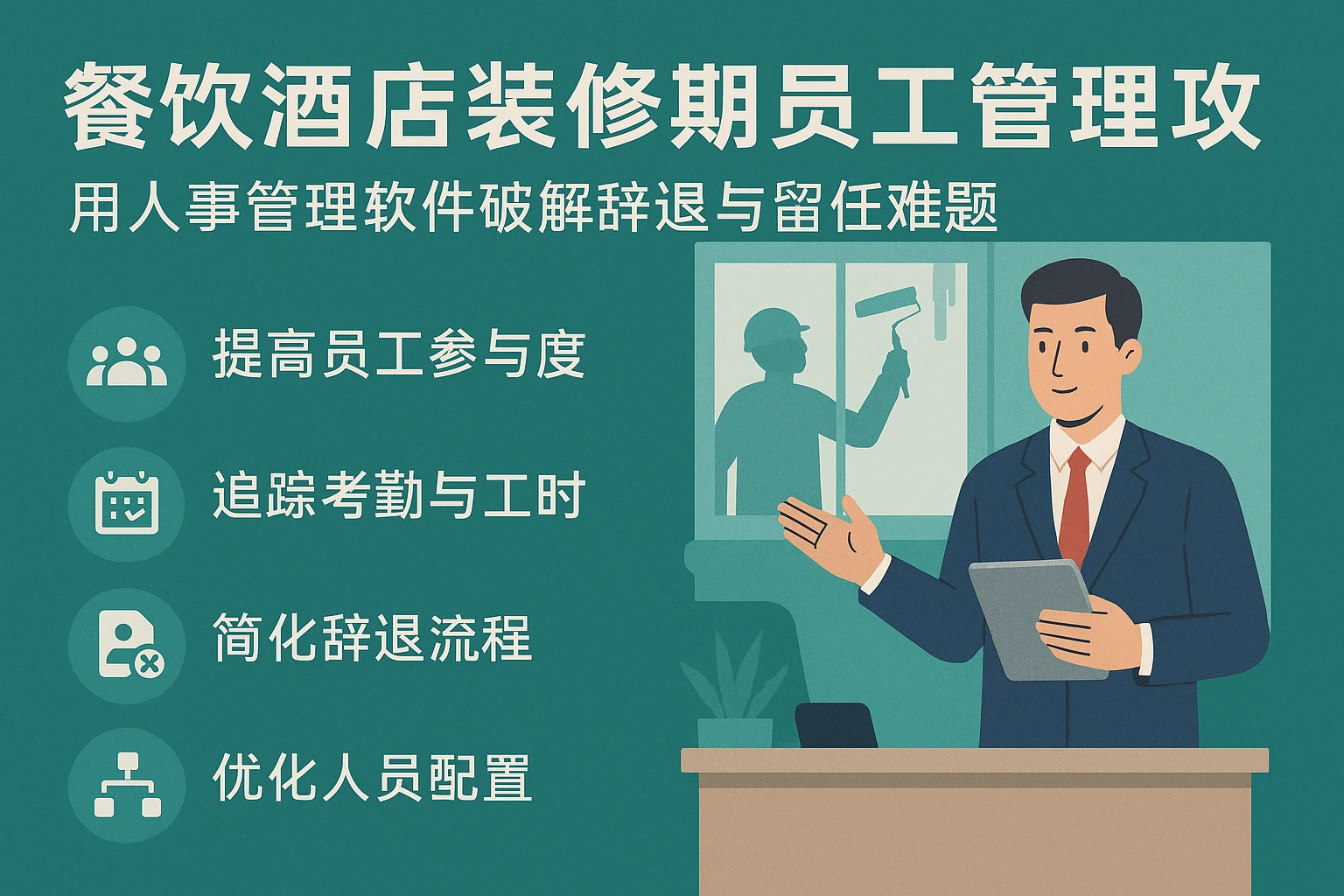 餐饮酒店装修期员工管理攻略：用人事管理软件破解辞退与留任难题