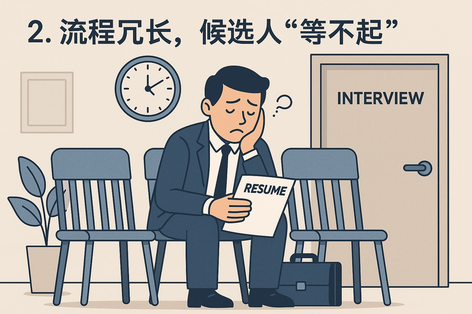 2. 流程冗长，候选人“等不起”