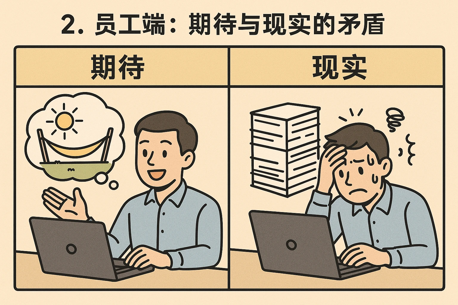 2. 员工端：期待与现实的矛盾