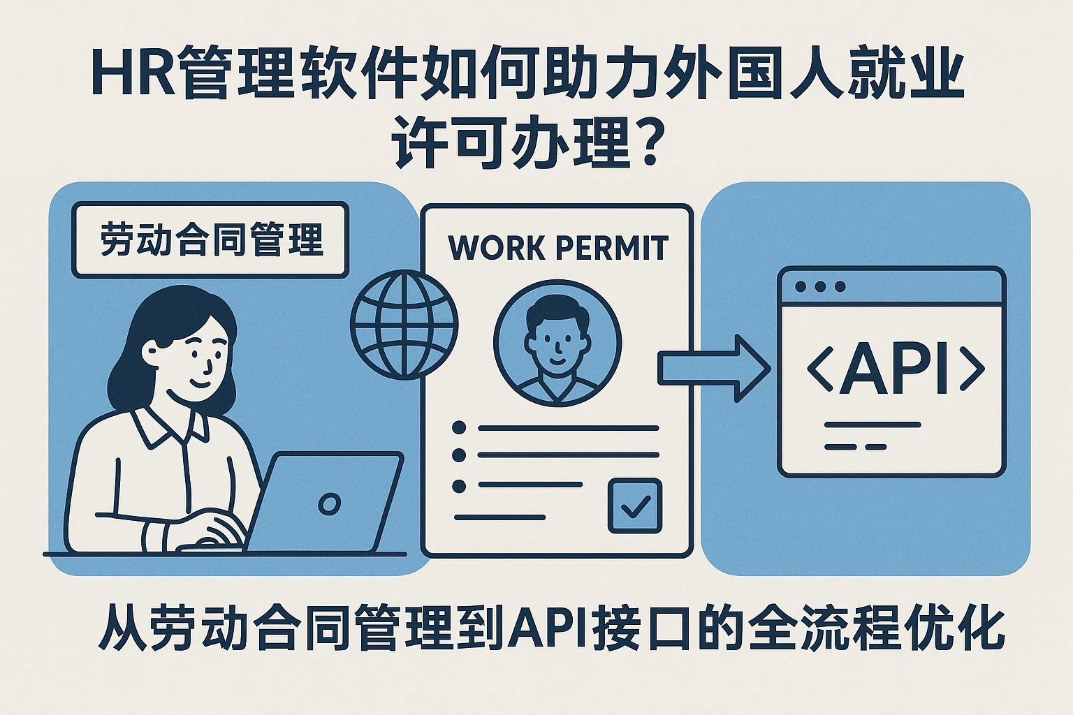 HR管理软件如何助力外国人就业许可办理？从劳动合同管理到API接口的全流程优化