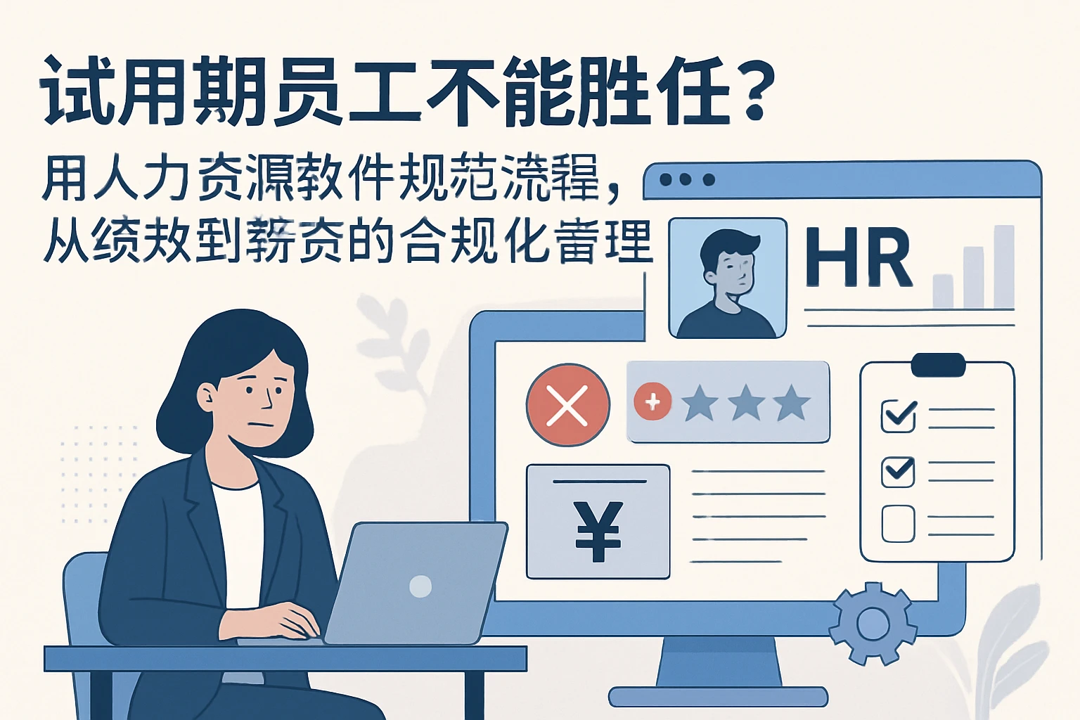试用期员工不能胜任？用人力资源软件规范流程，从绩效到薪资的合规化管理