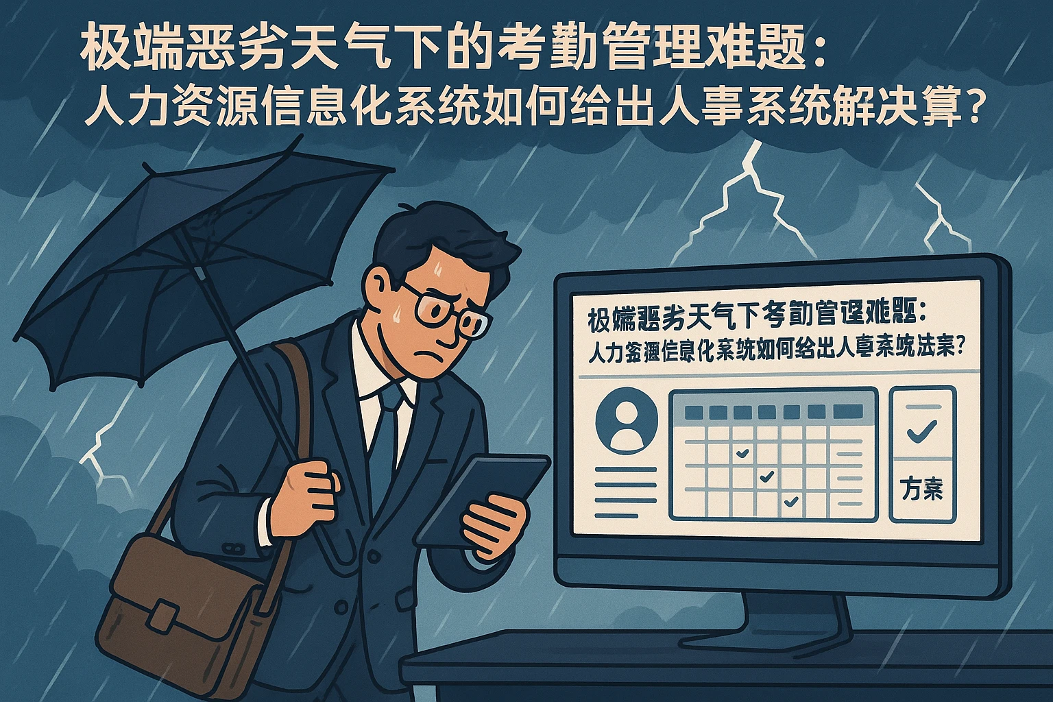 极端恶劣天气下的考勤管理难题：人力资源信息化系统如何给出人事系统解决方案？