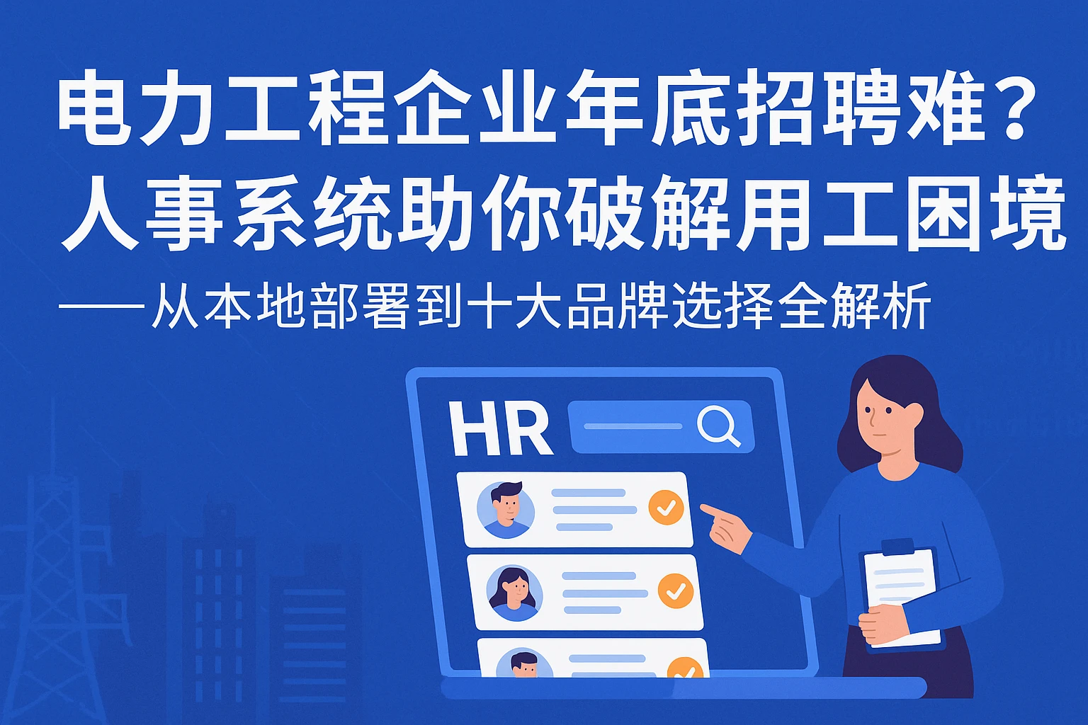 电力工程企业年底招聘难？人事系统助你破解用工困境——从本地部署到十大品牌选择全解析