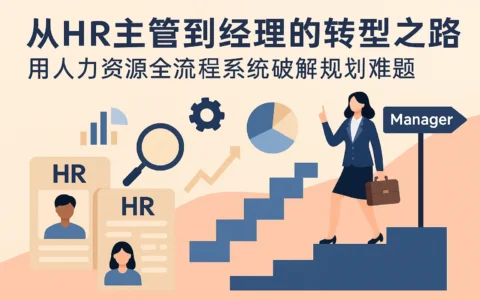 从HR主管到经理的转型之路：用人力资源全流程系统破解规划难题