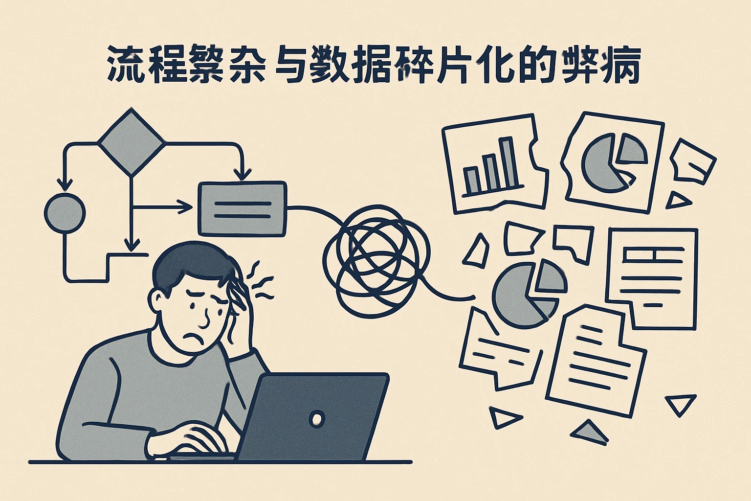 流程繁杂与数据碎片化的弊病