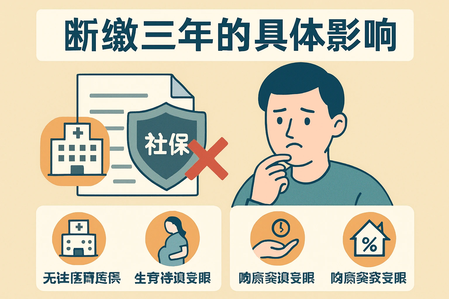断缴三年的具体影响