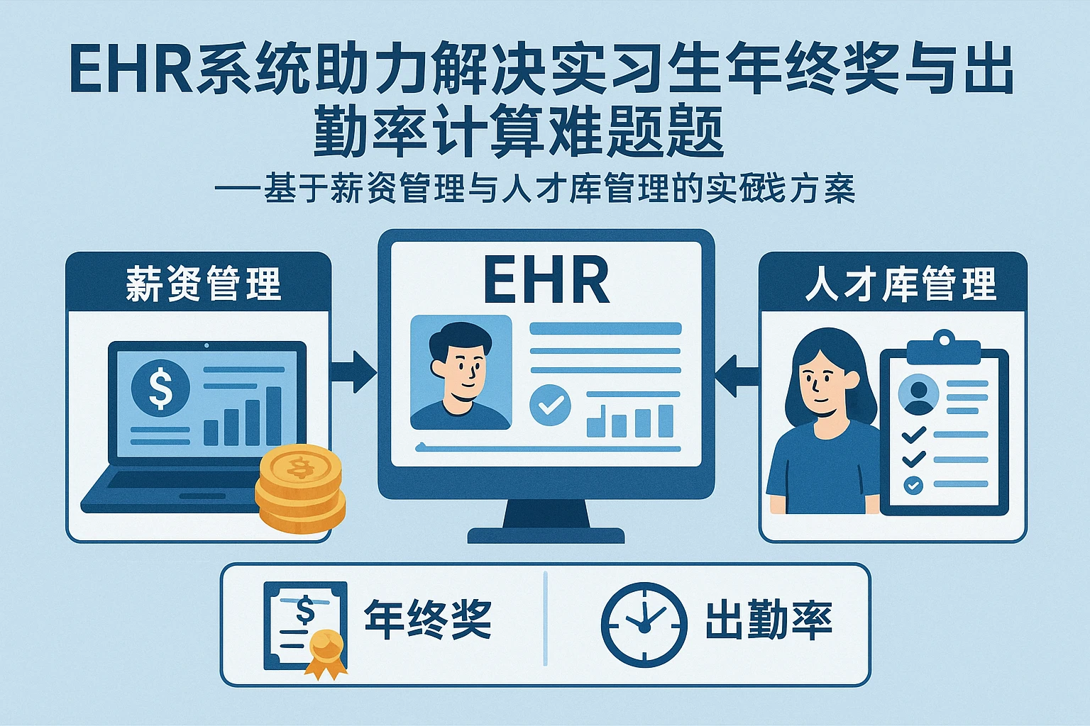 EHR系统助力解决实习生年终奖与出勤率计算难题——基于薪资管理与人才库管理的实践方案