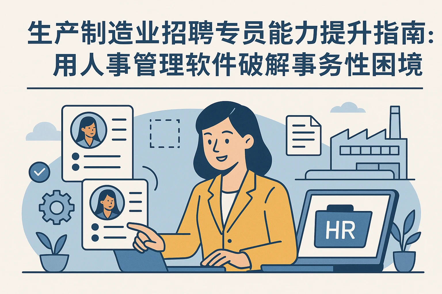 生产制造业招聘专员能力提升指南：用人事管理软件破解事务性困境