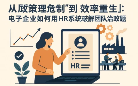 从“管理危机”到“效率重生”：电子企业如何用HR系统破解团队治理难题