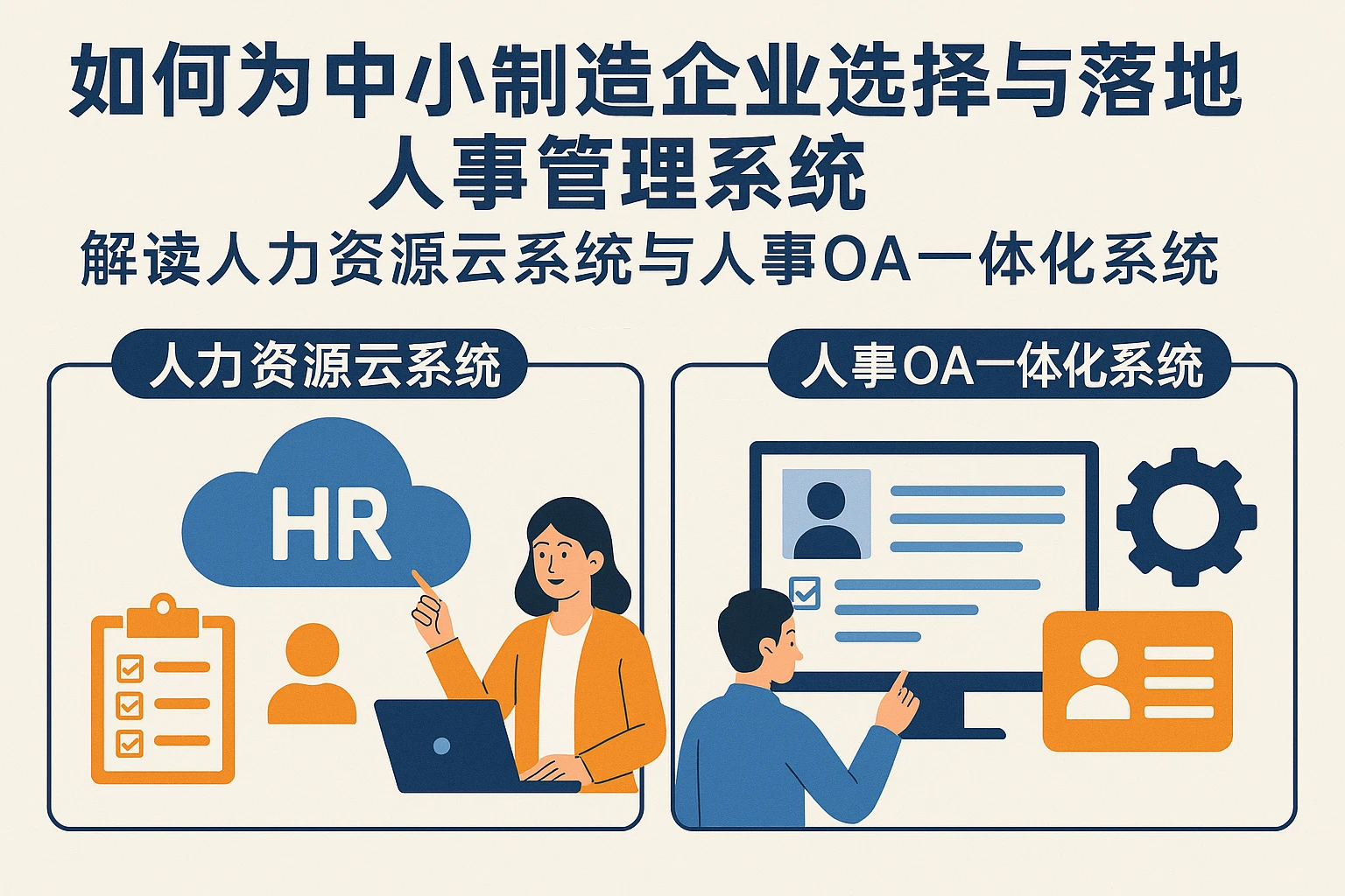 如何为中小制造企业选择与落地人事管理系统：解读人力资源云系统与人事OA一体化系统