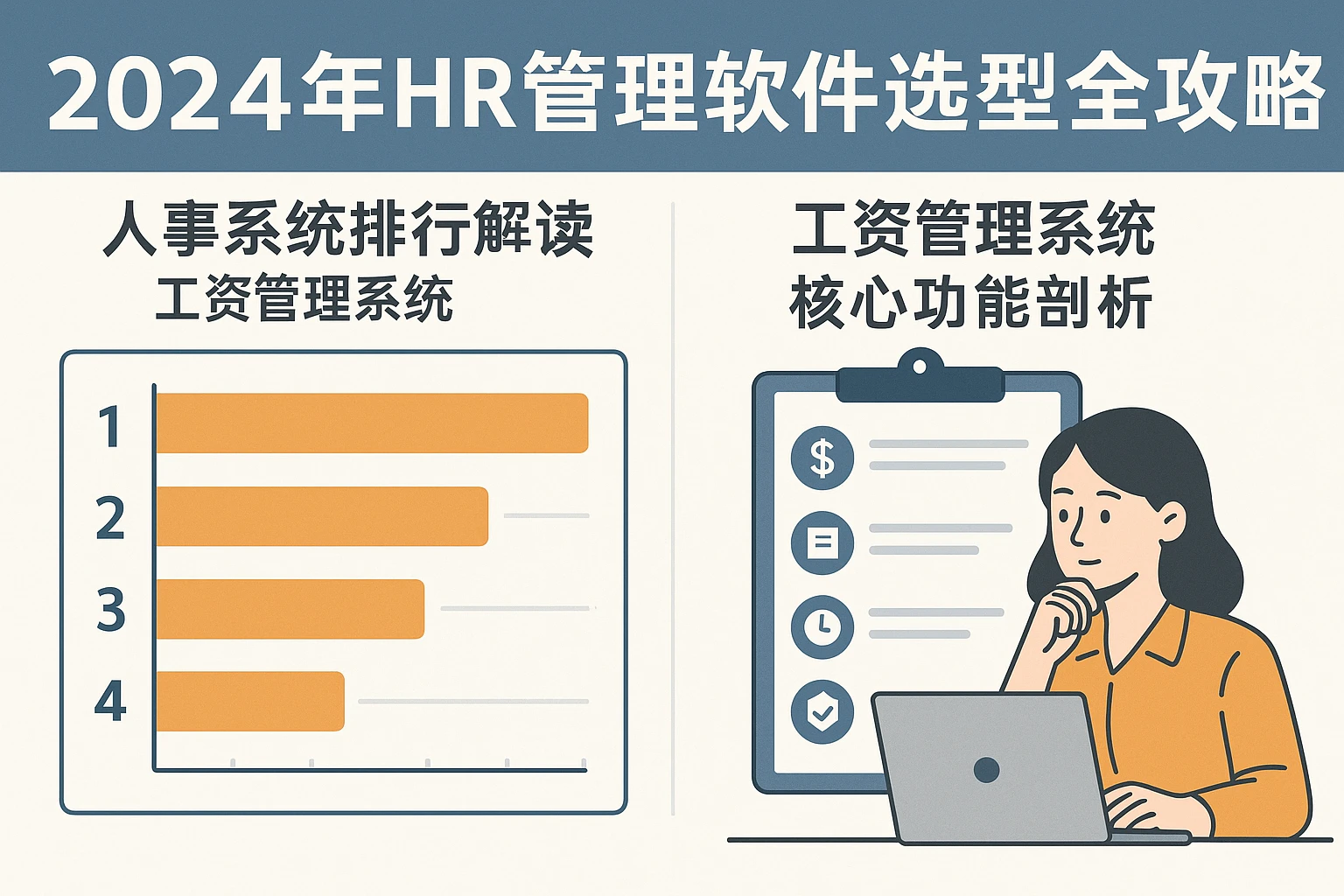 2024年HR管理软件选型全攻略:人事系统排行榜解读与工资管理系统核心功能剖析