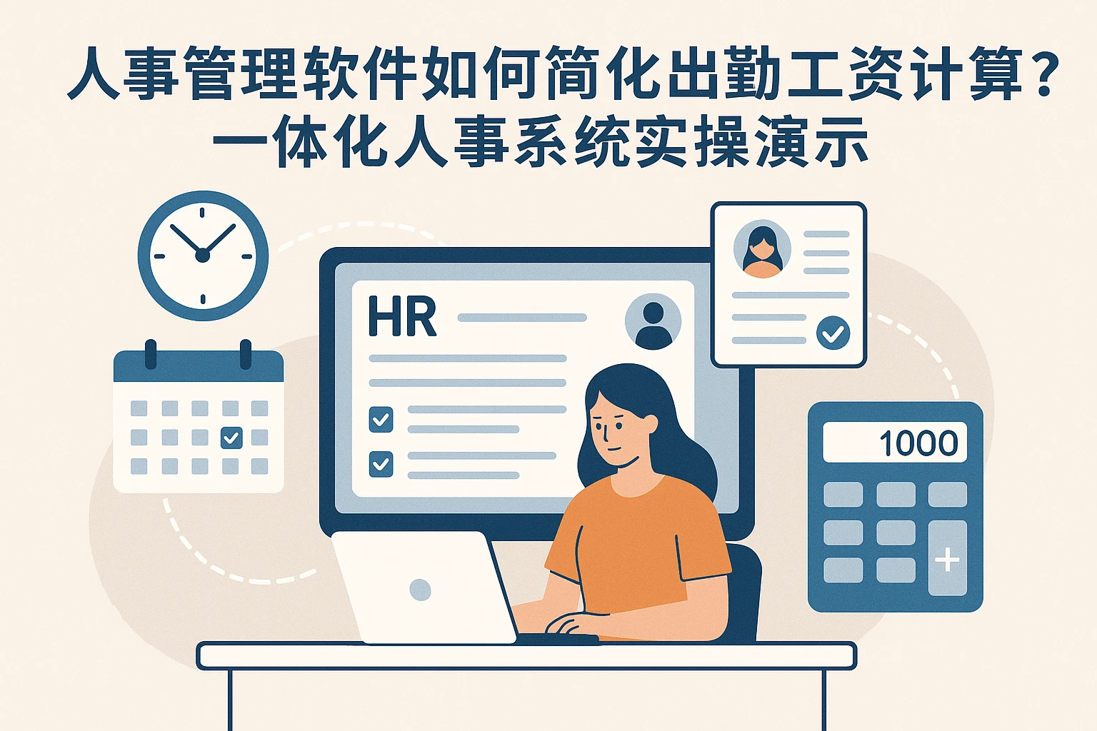 人事管理软件如何简化出勤工资计算？一体化人事系统实操演示