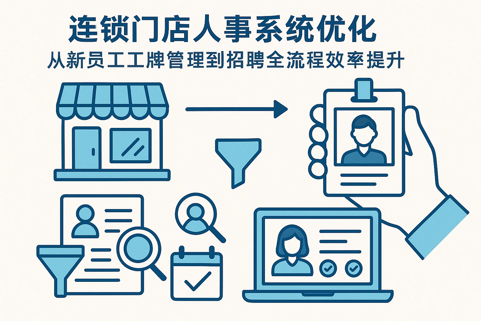 连锁门店人事系统优化：从新员工工牌管理到招聘全流程效率提升