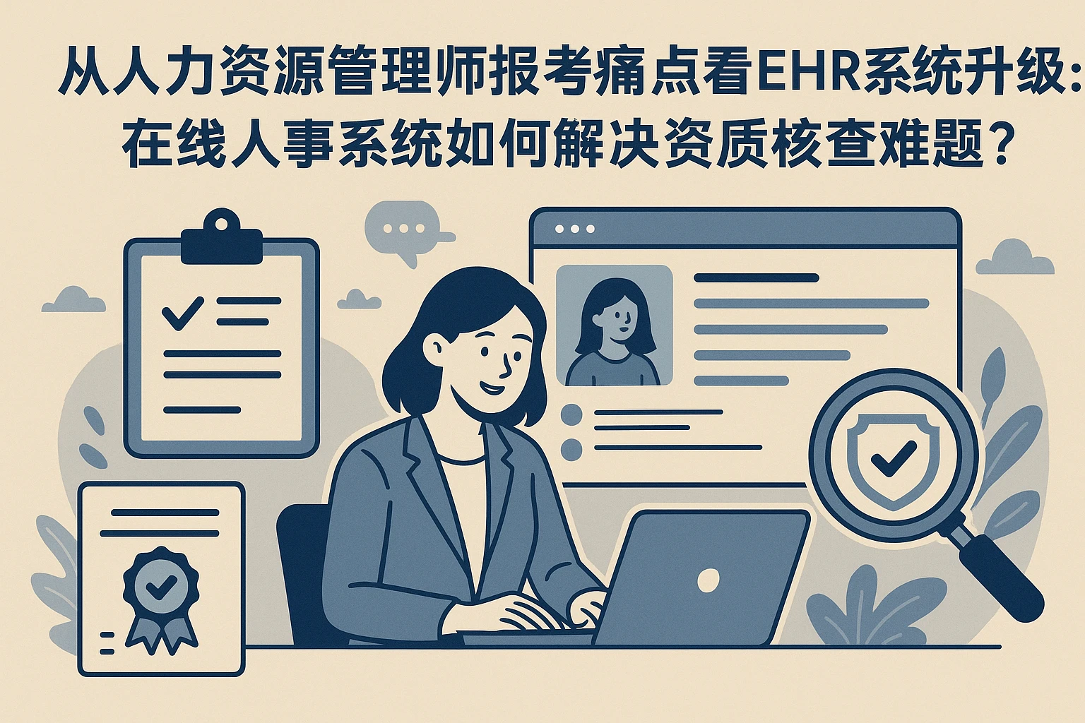 从人力资源管理师报考痛点看EHR系统升级：在线人事系统如何解决资质核查难题？