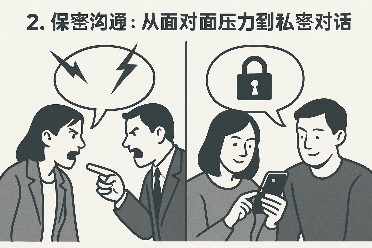 2. 保密沟通：从面对面压力到私密对话