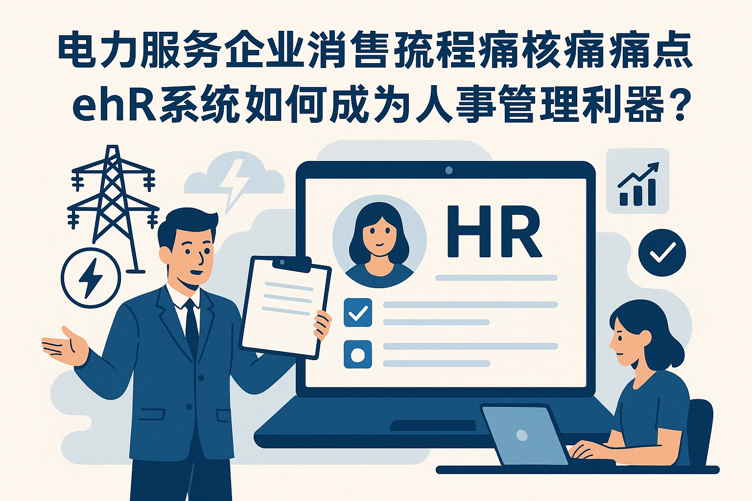 电力服务企业销售人员过程考核痛点解决：ehr系统如何成为人事管理利器？