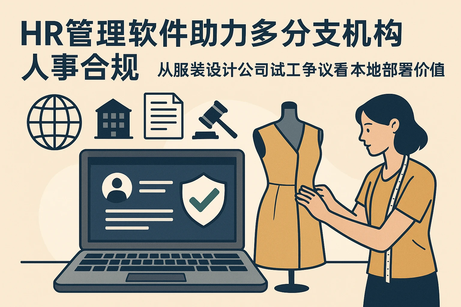 HR管理软件助力多分支机构人事合规：从服装设计公司试工争议看本地部署价值