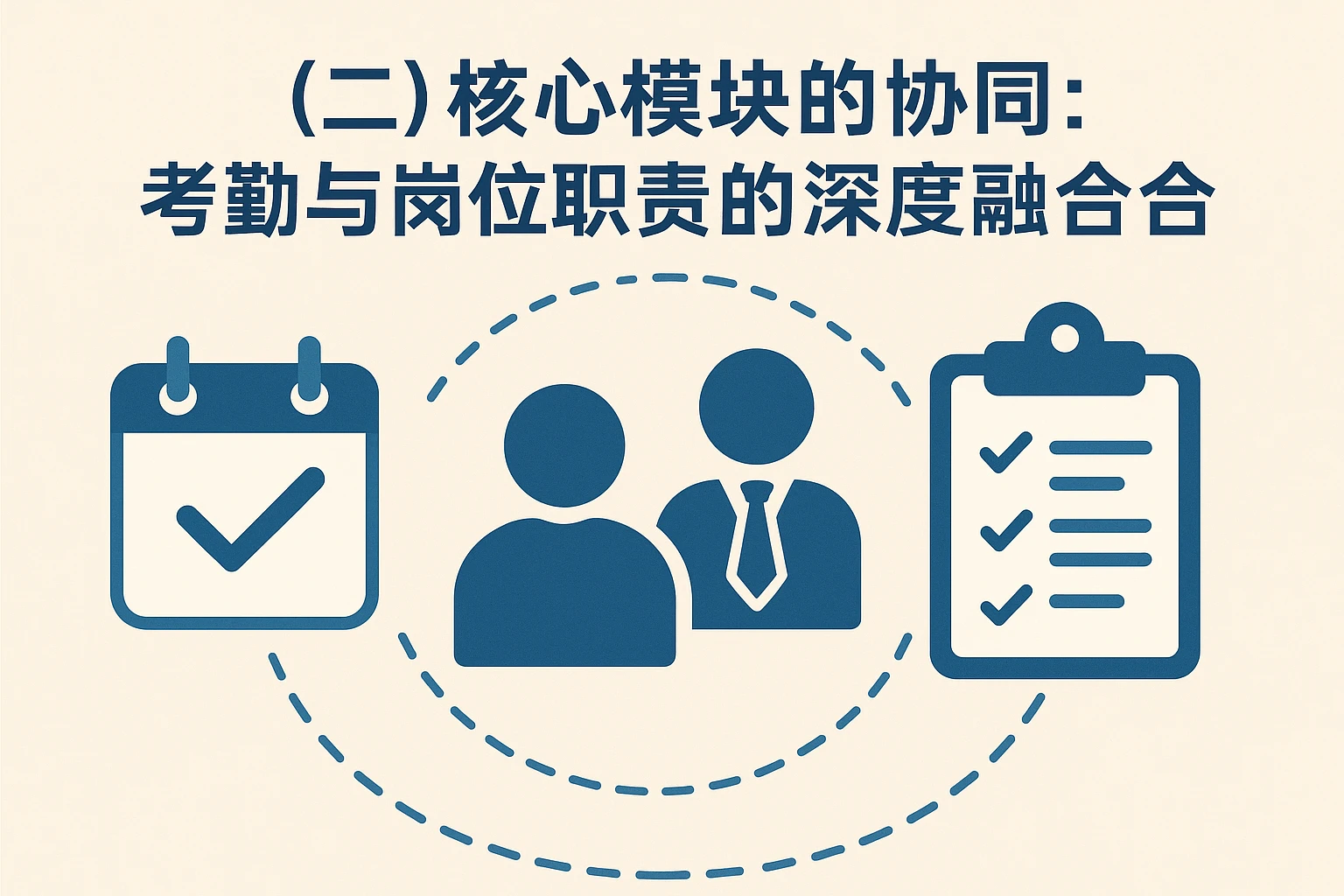（二）核心模块的协同：考勤与岗位职责的深度融合