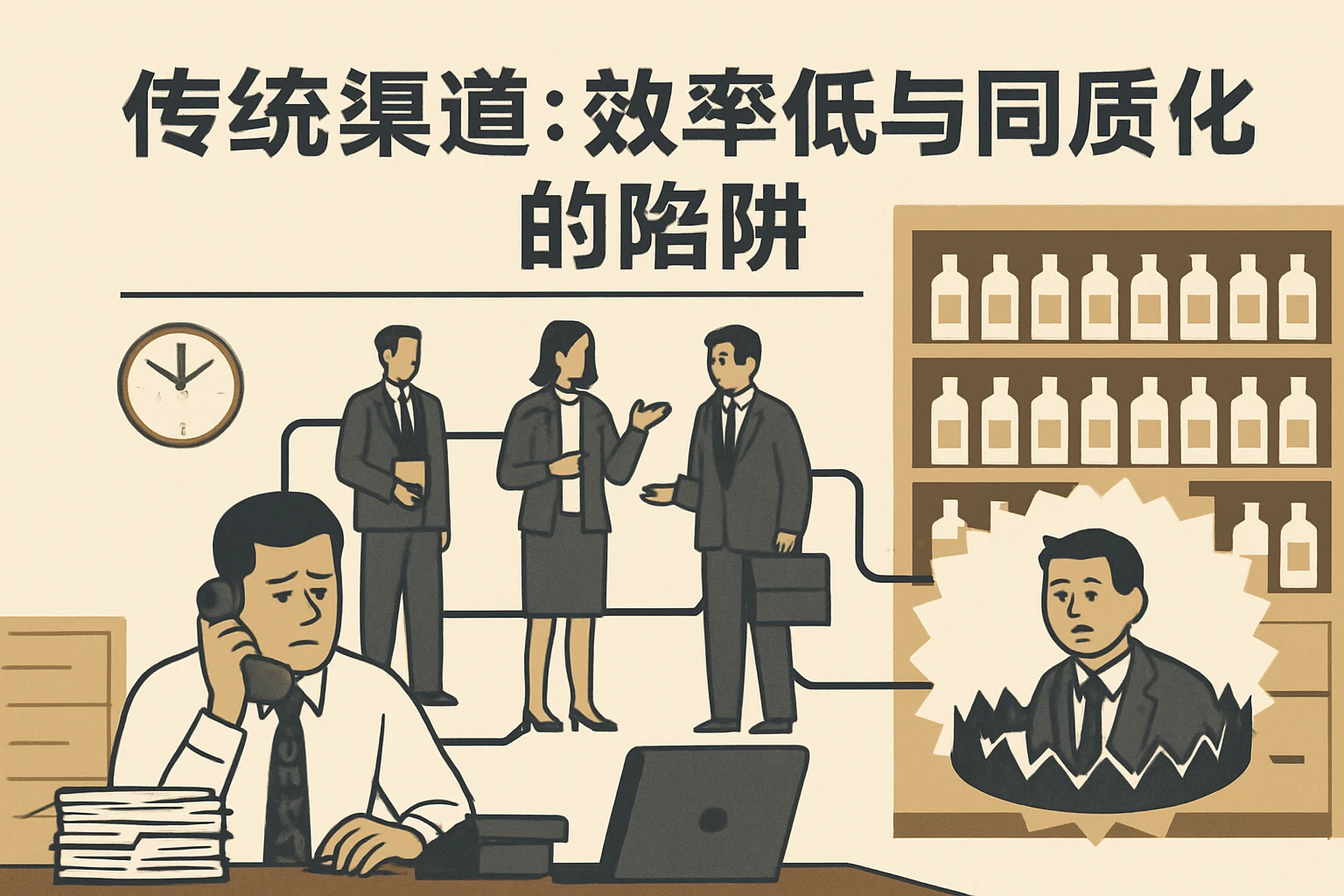 2. 传统渠道：效率低与同质化的陷阱