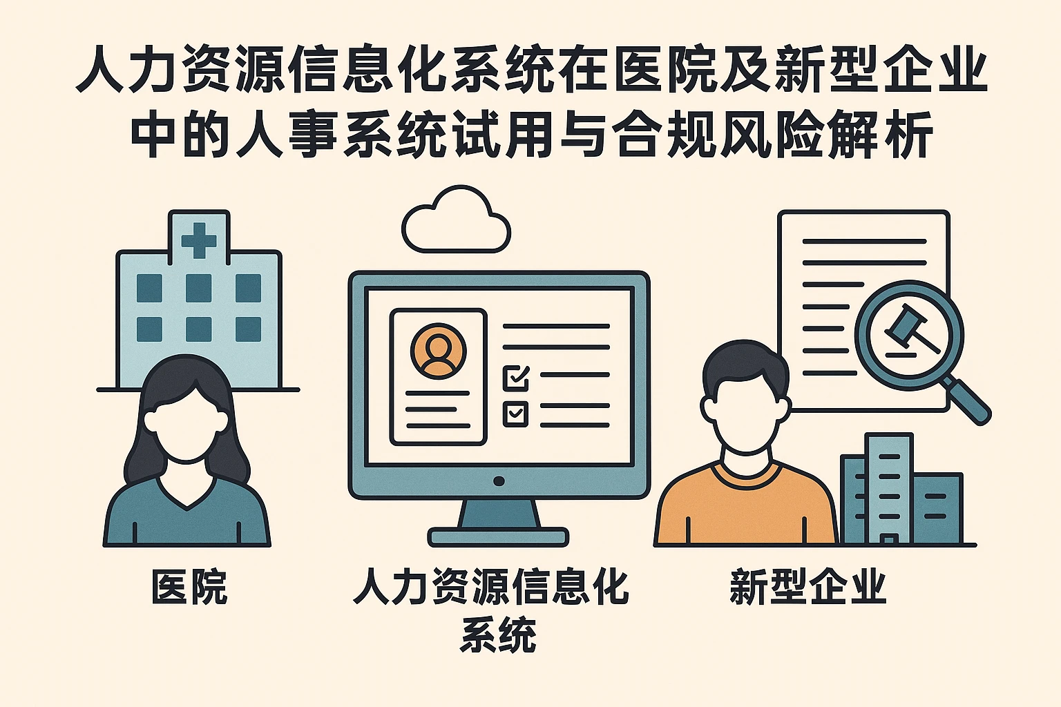 人力资源信息化系统在医院及新型企业中的人事系统试用与合规风险解析