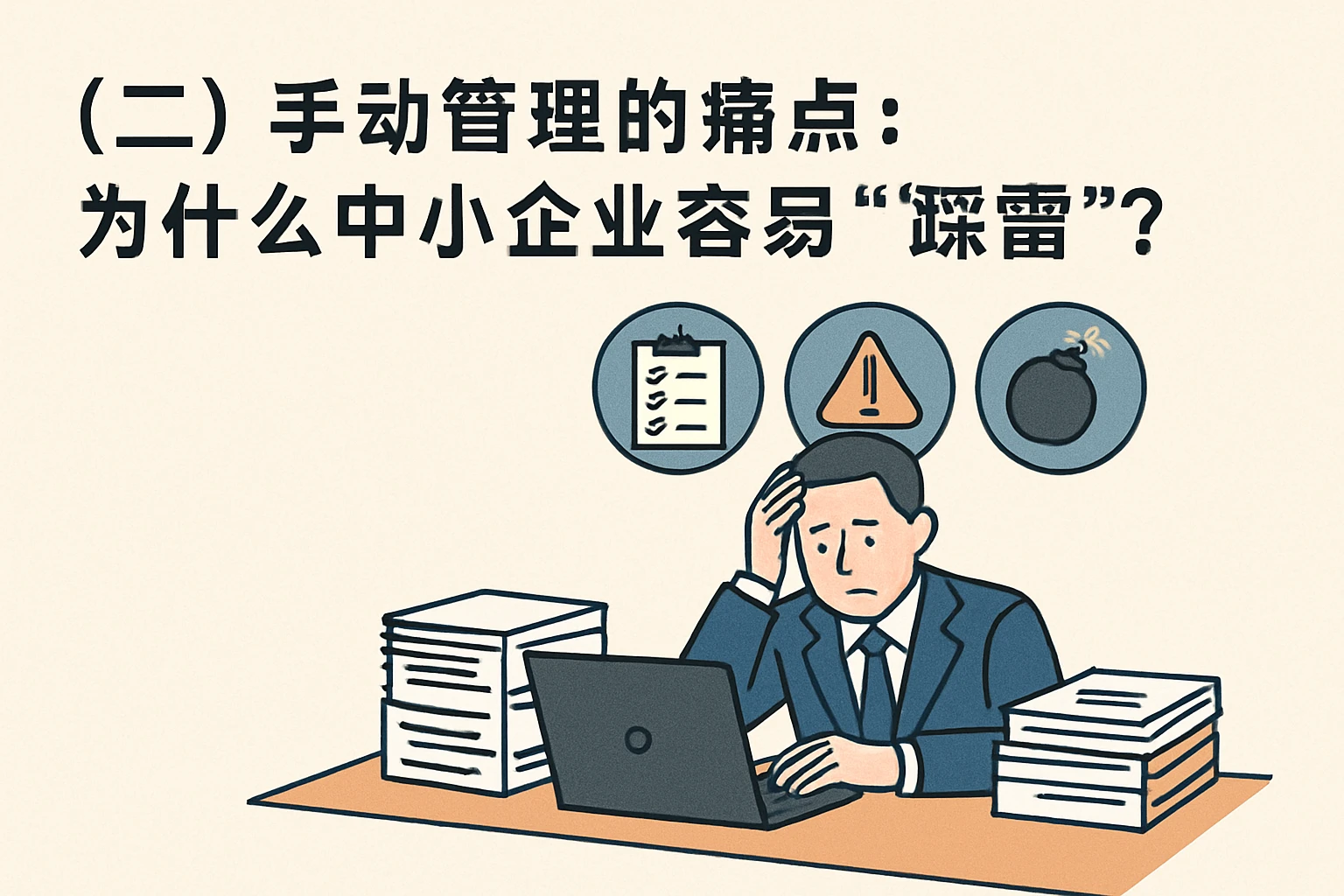 （二）手动管理的痛点：为什么中小企业容易“踩雷”？