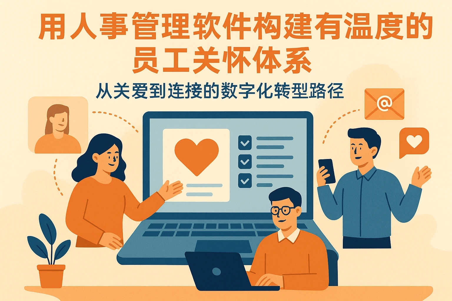 用人事管理软件构建有温度的员工关怀体系：从关爱到连接的数字化转型路径