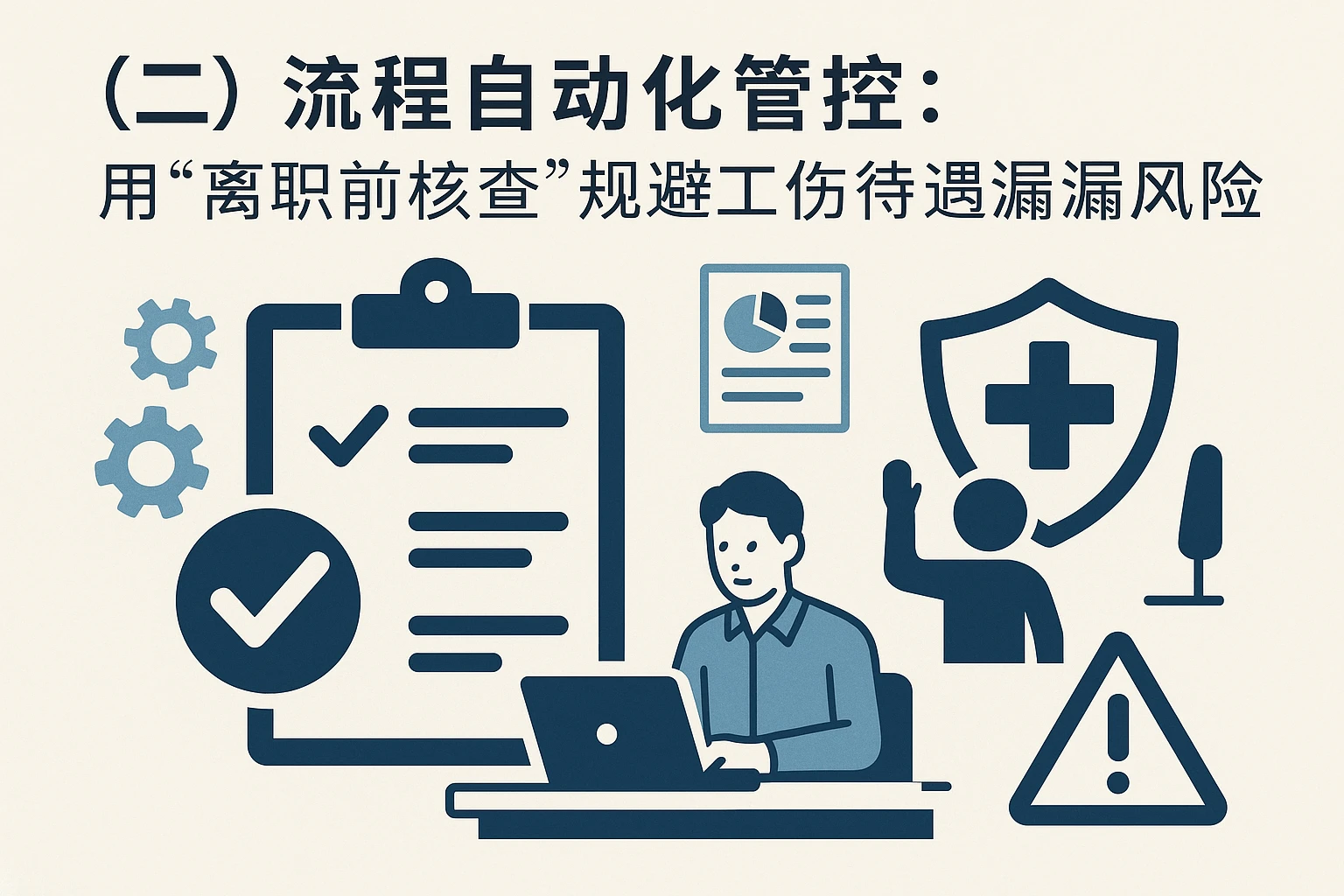（二）流程自动化管控：用“离职前核查”规避工伤待遇遗漏风险