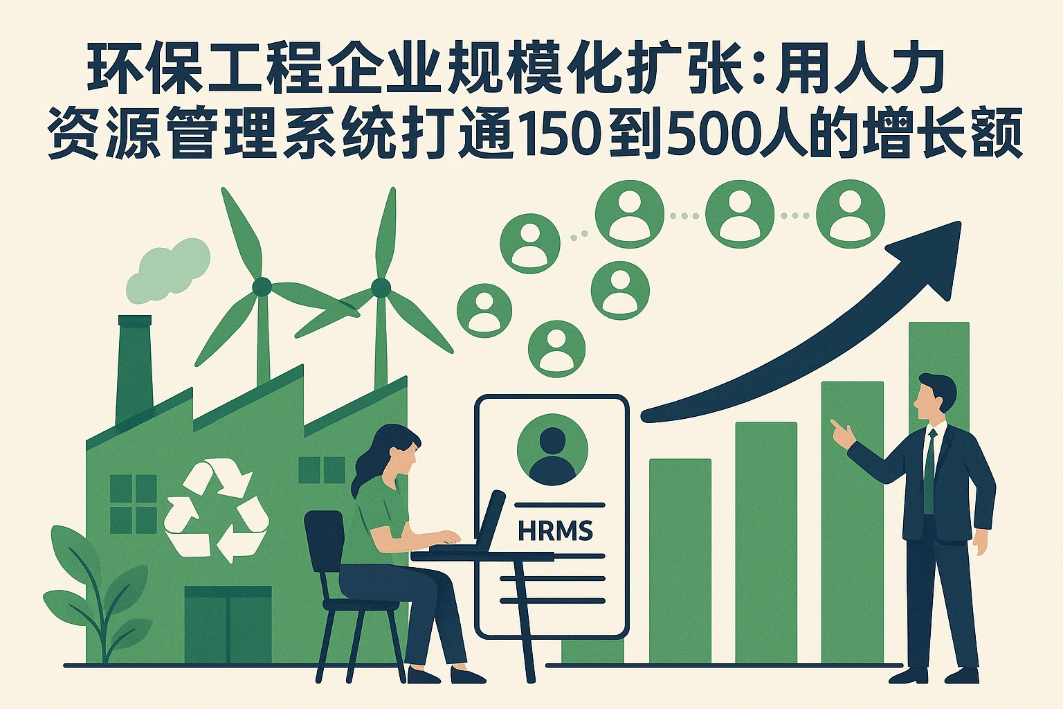 环保工程企业规模化扩张：用人力资源管理系统打通150到500人的增长瓶颈