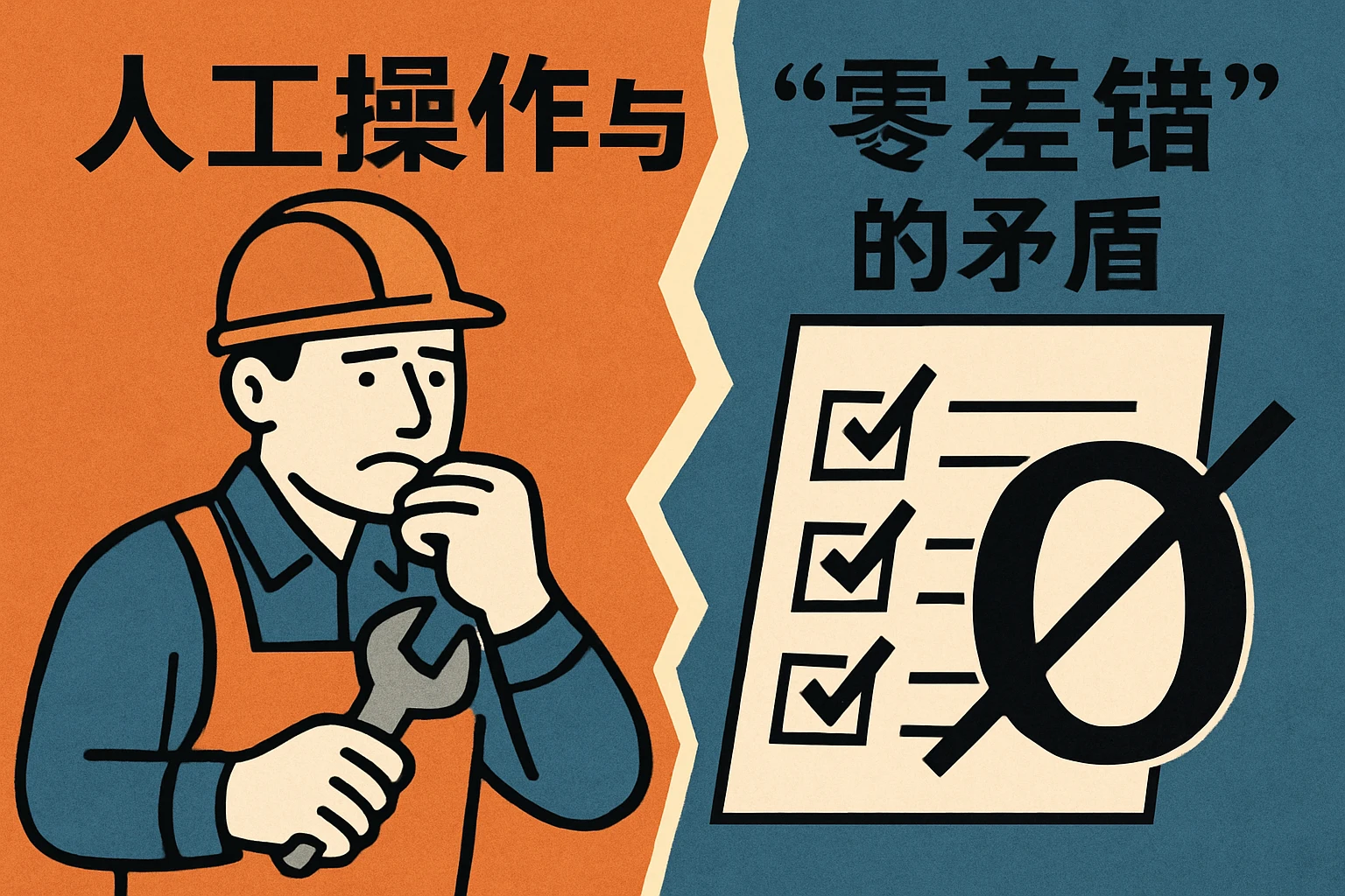 2. 人工操作与“零差错”的矛盾