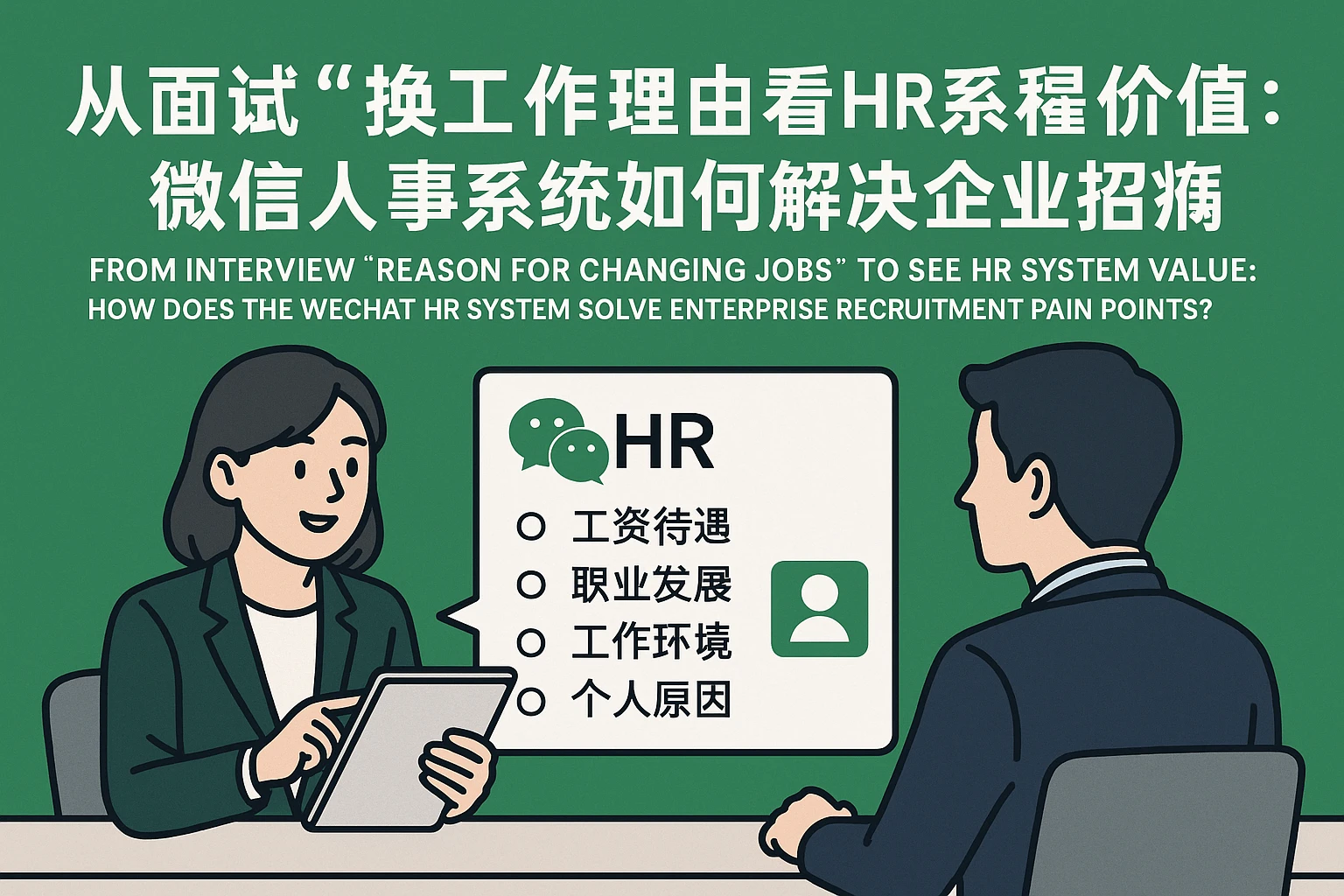 从面试“换工作理由”看HR系统价值：微信人事系统如何解决企业招聘痛点？